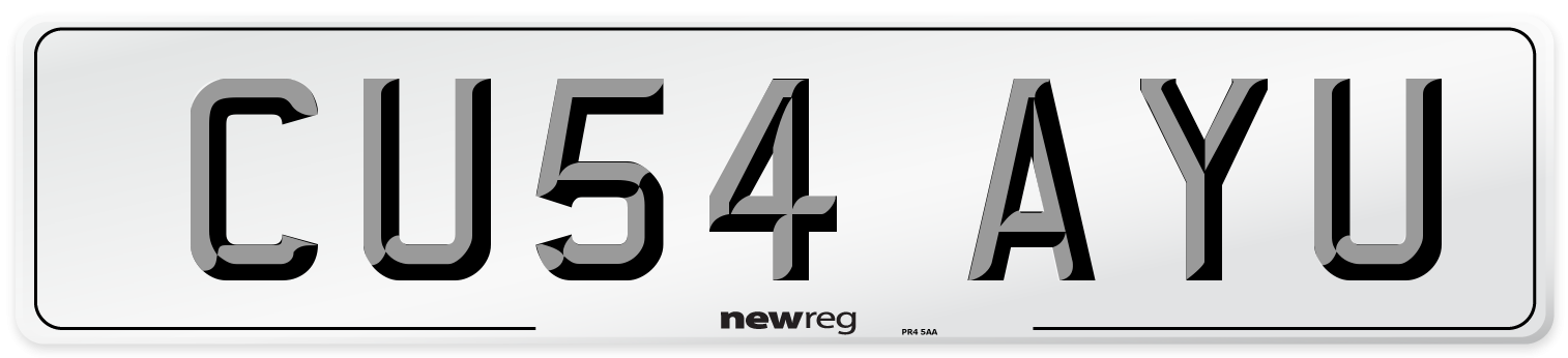 CU54 AYU Number Plate from New Reg